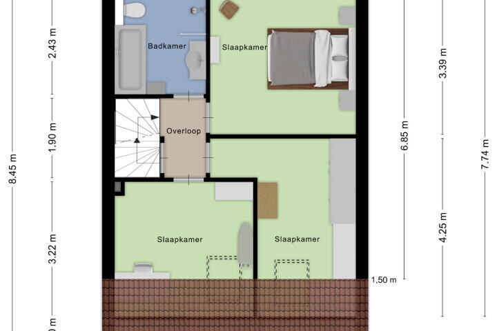 Plattegrond – Schildersstraat 9, Vlijmen