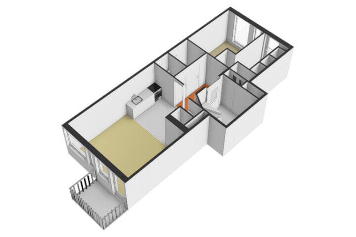 Plattegrond – Schimmelstraat 9 C, Amsterdam