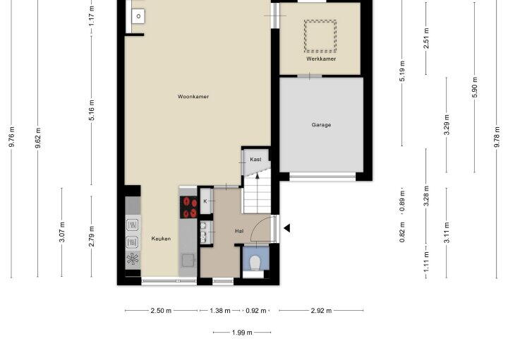Plattegrond – Schoener 42 47, Lelystad