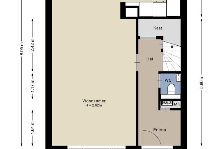 Plattegrond – Scholeksterstraat 3, Amersfoort