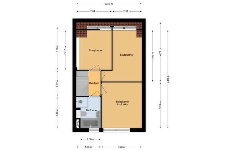 Plattegrond – Schönbergrode 21, Zoetermeer