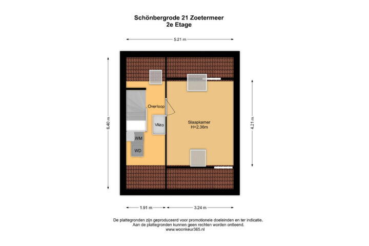 Plattegrond – Schönbergrode 21, Zoetermeer