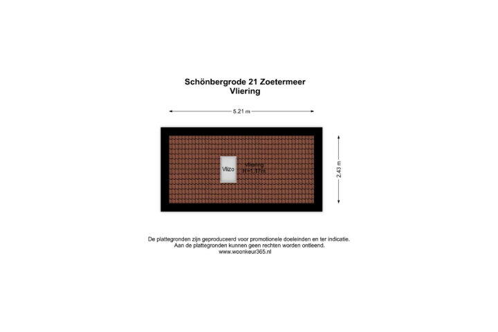 Plattegrond – Schönbergrode 21, Zoetermeer
