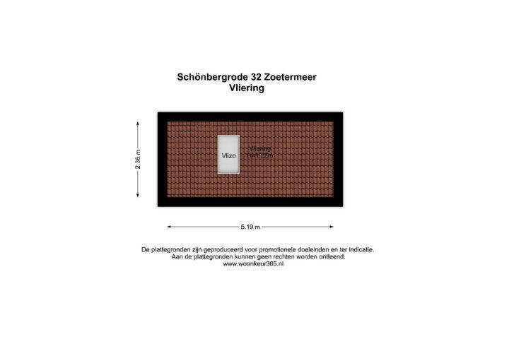 Plattegrond – Schönbergrode 32, Zoetermeer