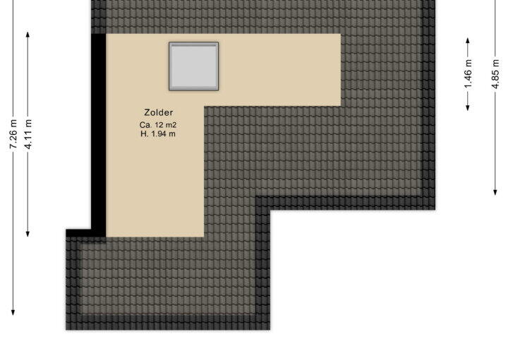 Plattegrond – Schoolstraat 17, Beilen