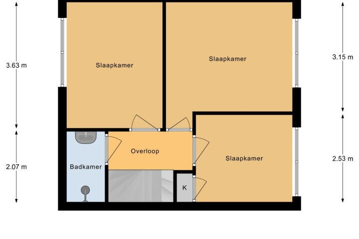Plattegrond – Schoolstraat 7, Spanbroek