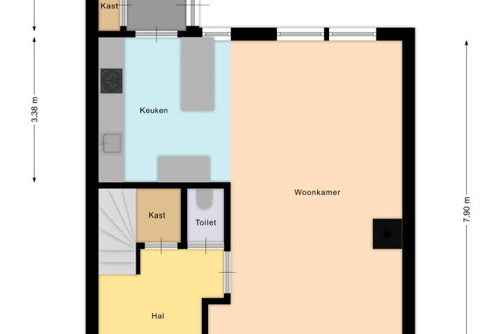 Plattegrond – Schoolstraat 24, Sneek