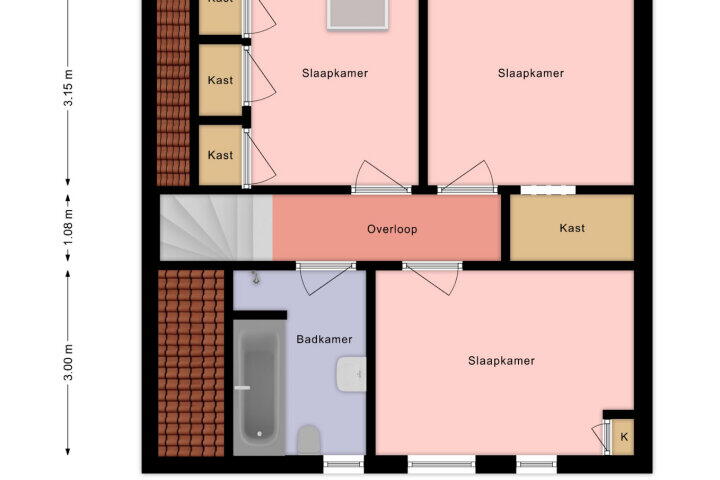 Plattegrond – Schoolstraat 24, Sneek