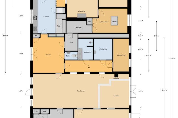 Plattegrond – Schoolstraatje 2, Velp (NB)