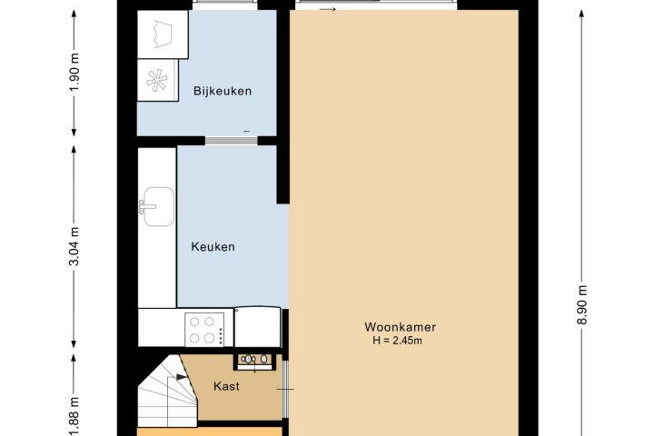 Plattegrond – Schoorlaan 4, Heerhugowaard
