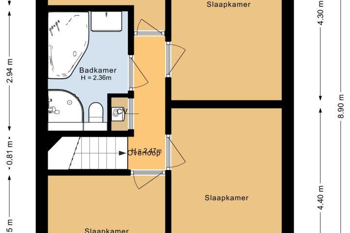 Plattegrond – Schoorlaan 4, Heerhugowaard