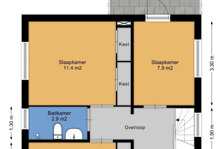 Plattegrond – Schout Doddestraat 40, Vriezenveen