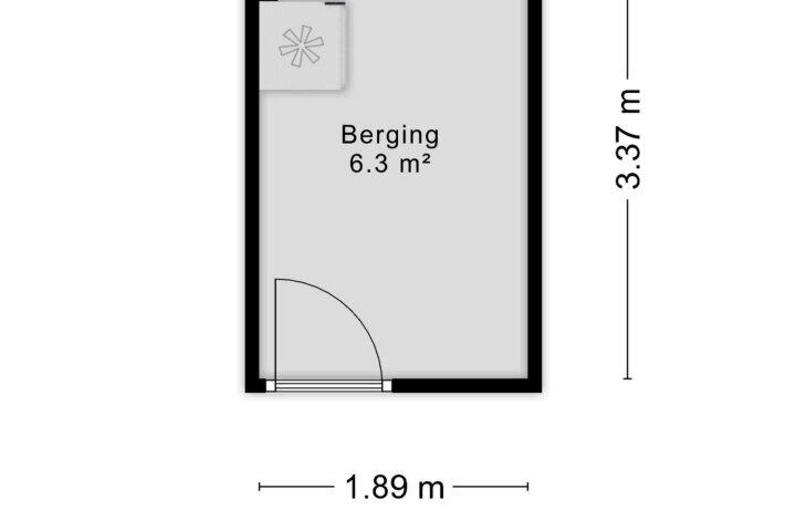 Plattegrond – Schubertlaan 6 A, Roosendaal