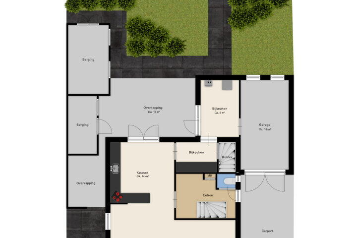 Plattegrond – Sellerstraat 14, Hollandscheveld