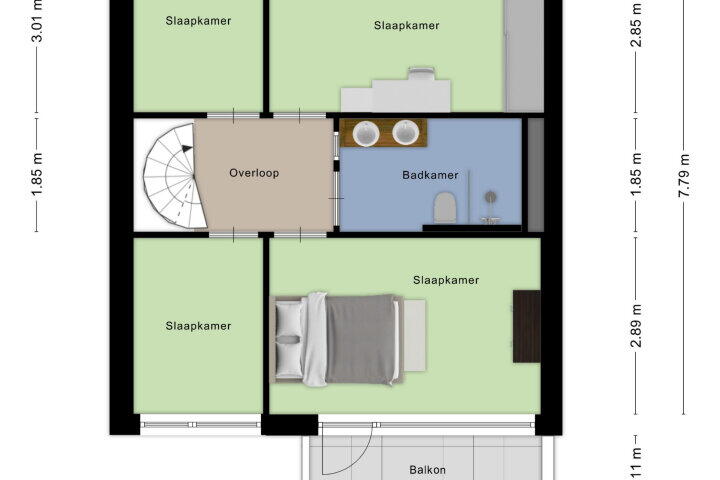 Plattegrond – Seringenlaan 116, Steenbergen