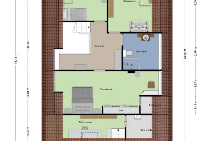 Plattegrond – Seringenstraat 5, Wouwse Plantage