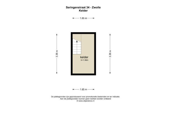 Plattegrond – Seringenstraat 34, Zwolle