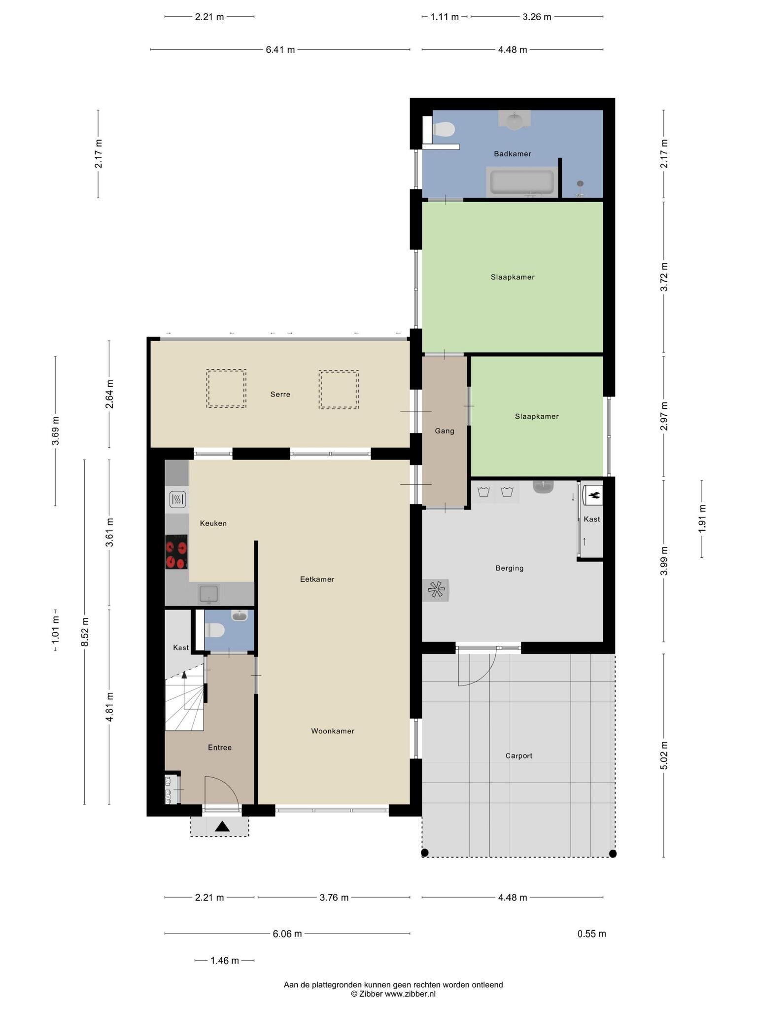 Plattegrond 1 - Sikkelstraat 27, Bergharen