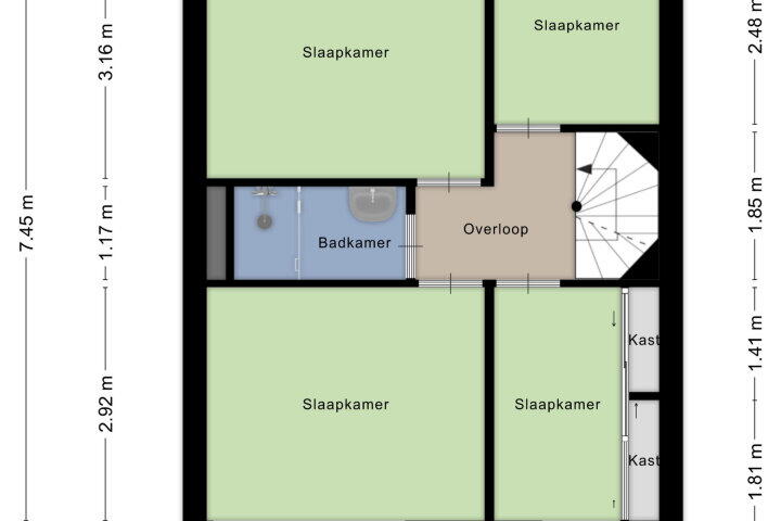 Plattegrond – Silvesterstraat 17, Wijchen