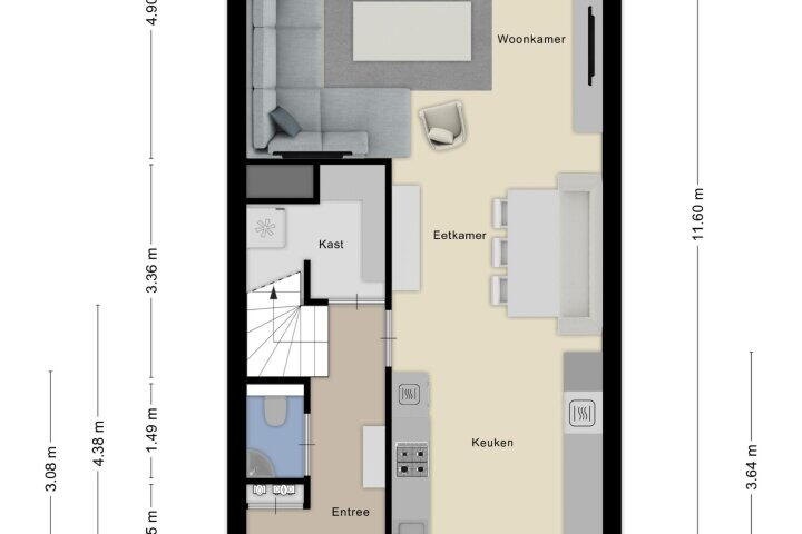 Plattegrond – Simon Carmiggelthof 248, Den Haag