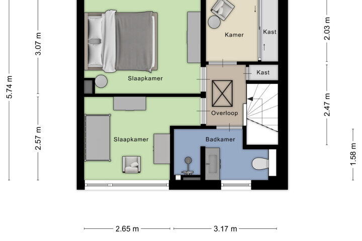 Plattegrond – Sint Alphonsusstraat 26, Roosendaal