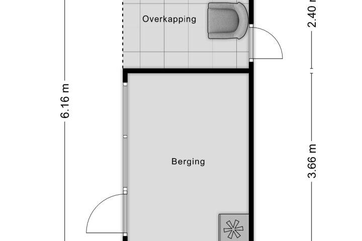Plattegrond – Sint Alphonsusstraat 26, Roosendaal