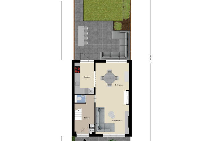 Plattegrond – Sint Alphonsusstraat 9, Roosendaal