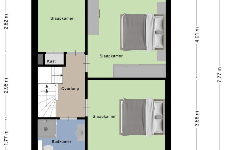 Plattegrond – Sint Alphonsusstraat 9, Roosendaal