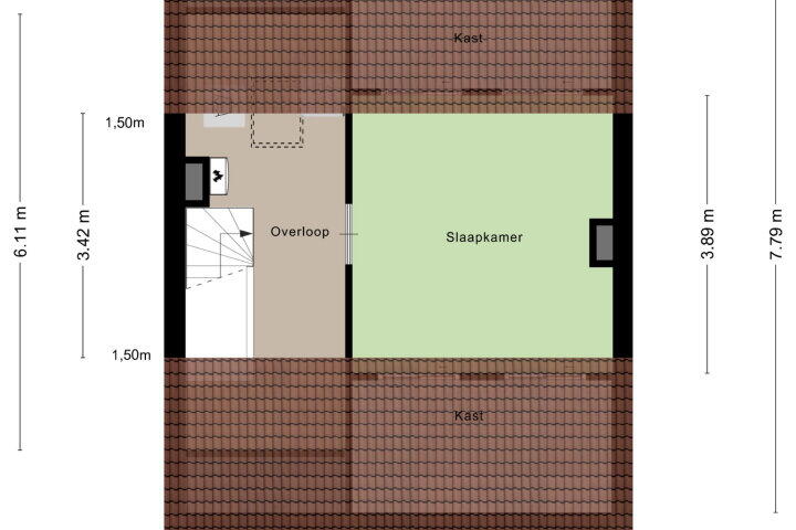 Plattegrond – Sint Alphonsusstraat 9, Roosendaal