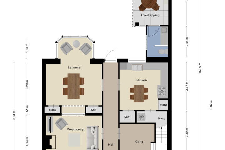 Plattegrond – Sint Janstraat 105, Sprundel