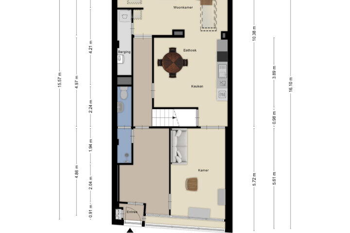 Plattegrond – Sint Josephstraat 16, Roosendaal