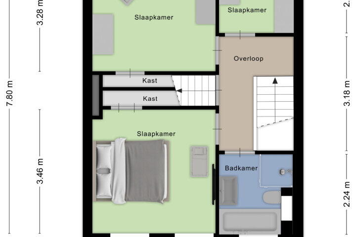 Plattegrond – Sint Josephstraat 78, Roosendaal