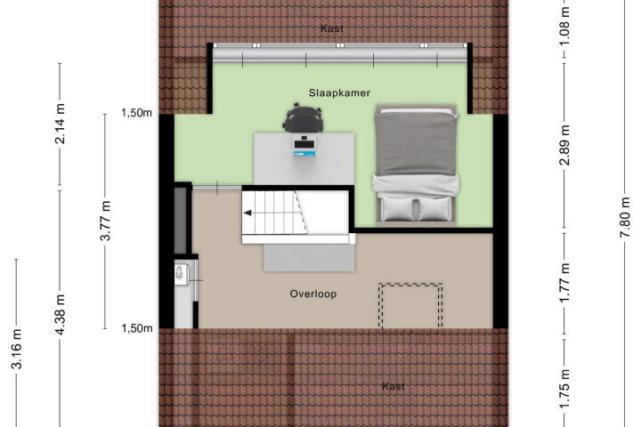 Plattegrond – Sint Josephstraat 78, Roosendaal