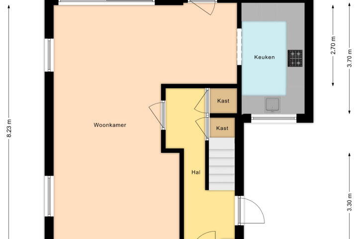 Plattegrond – Sint Martensdyk 23, Scharnegoutum