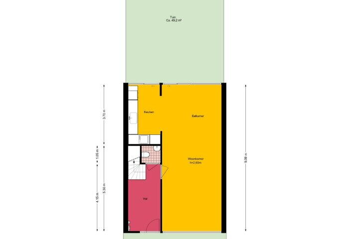 Plattegrond – Sint Philipsland 15, Amstelveen