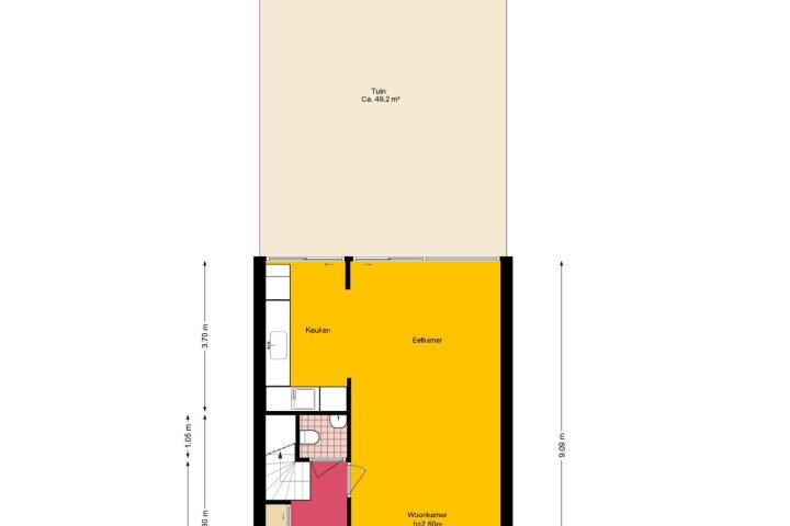 Plattegrond – Sint Philipsland 15, Amstelveen