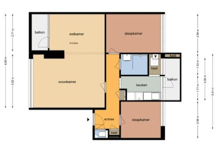 Plattegrond – Sint Walburgstraat 16, Groningen