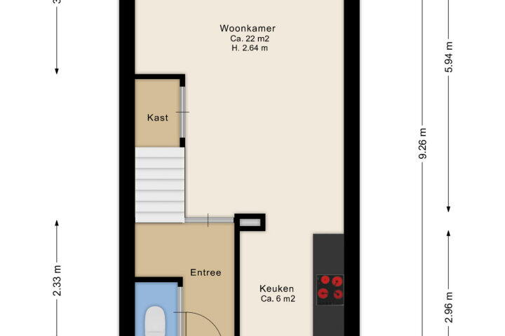 Plattegrond – Sleutelbloemstraat 38, Assen