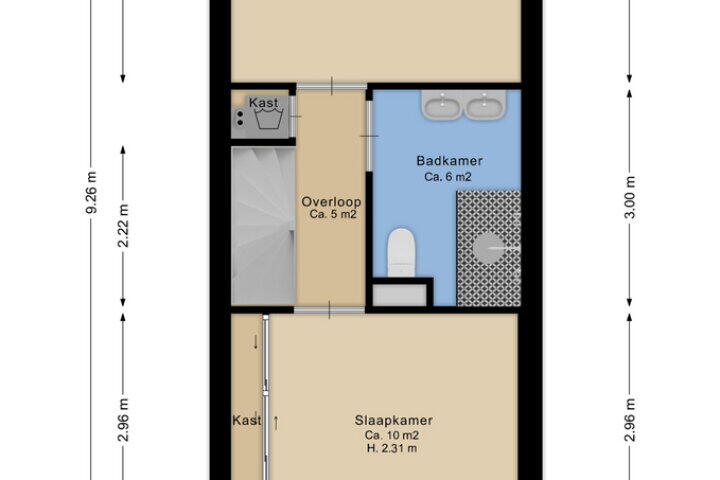 Plattegrond – Sleutelbloemstraat 38, Assen