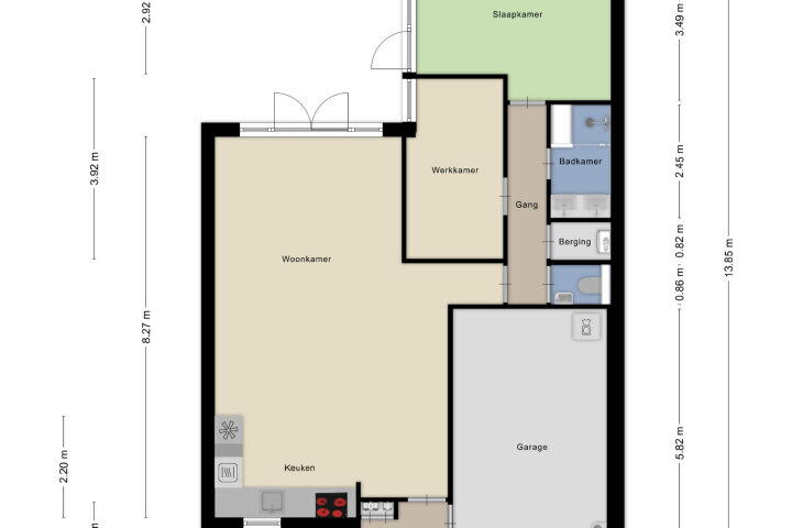 Plattegrond – Sleuteldaal 40, Maastricht