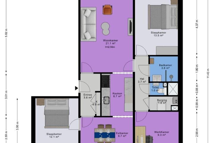 Plattegrond – Sloep 133, Groningen