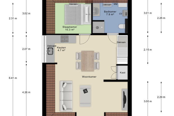 Plattegrond – Sloetstraat 18 2, Arnhem