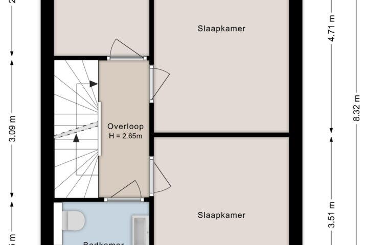 Plattegrond – Slootland 31, Oldemarkt