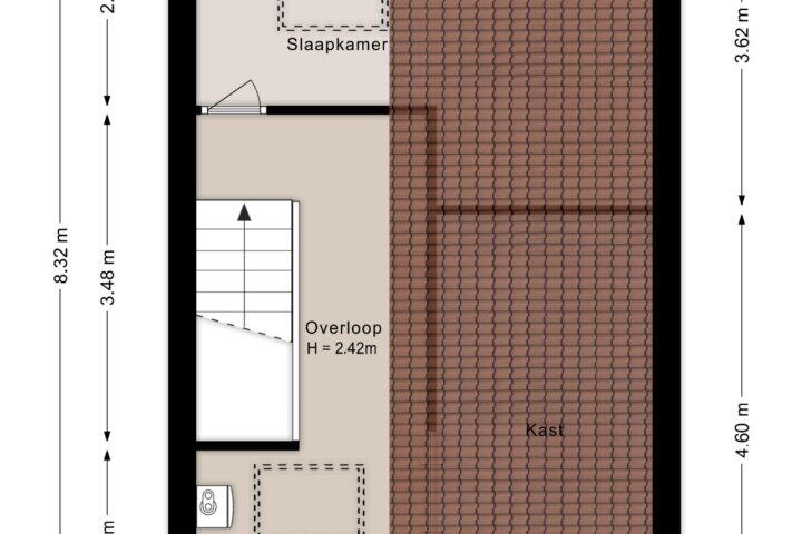 Plattegrond – Slootland 31, Oldemarkt