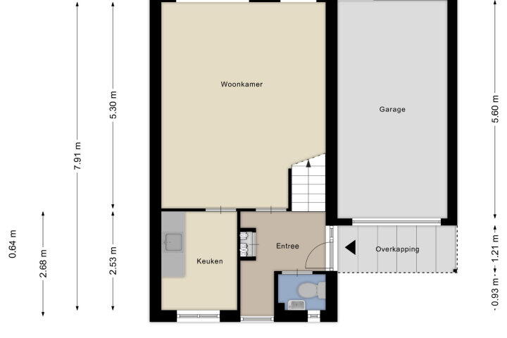 Plattegrond – Sluiskamp 3316, Wijchen