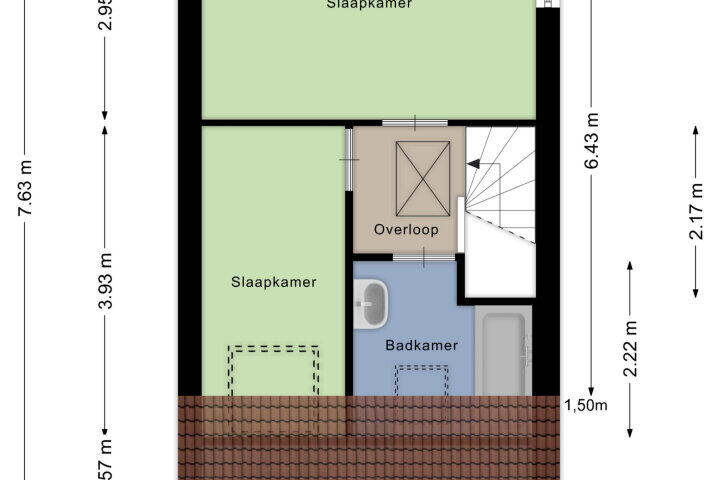 Plattegrond – Sluiskamp 3316, Wijchen