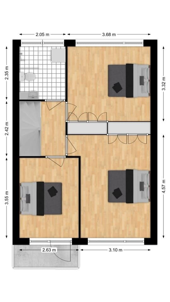 Plattegrond 2 - Smalweer 1, Hardinxveld-Giessendam