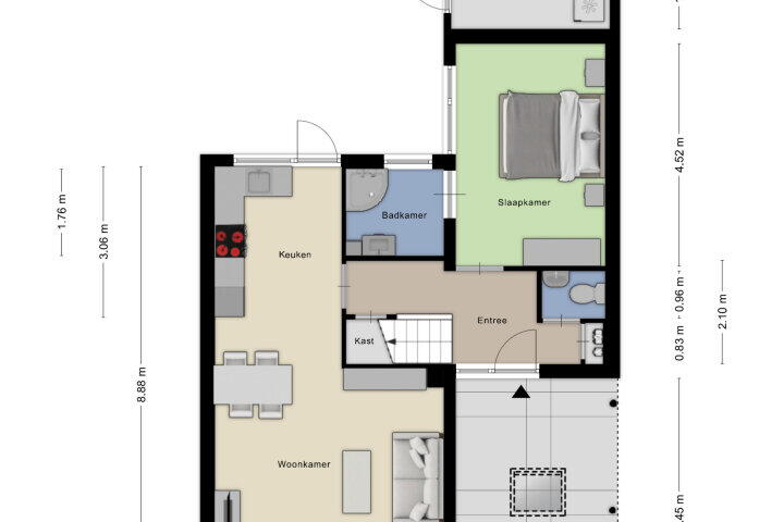 Plattegrond – Smidsakker 22, Nispen