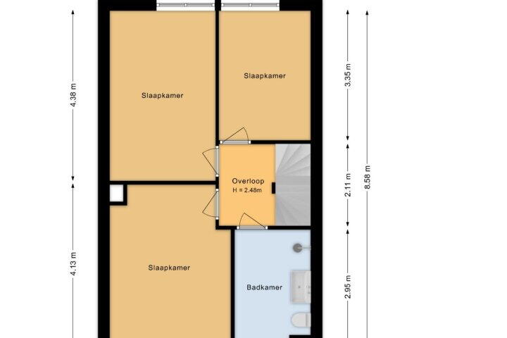 Plattegrond – Snelleveldstraat 54, Amsterdam