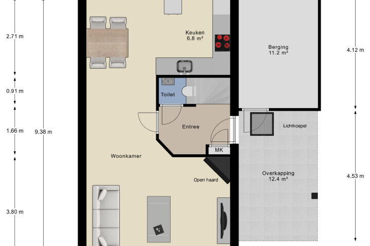 Plattegrond – Socratesstraat 6, Arnhem